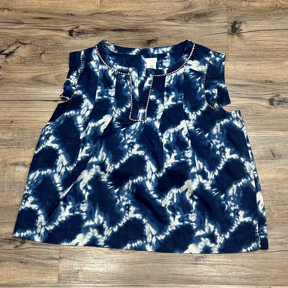 Crewcuts Sleeveless Navy Tie-Dye Top